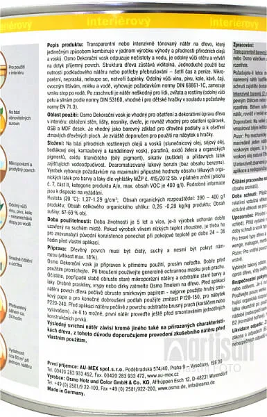 OSMO - Dekoračný vosk intenzívny (vzorka) 3125 - modrý 0,005 L