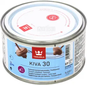 KIVA 30 - Interiérový nežltnúci lak na nábytok bezfarebný polomatný 0,225 L
