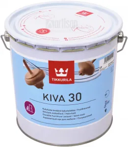 KIVA 30 - Interiérový nežltnúci lak na nábytok bezfarebný polomatný 2,7 L