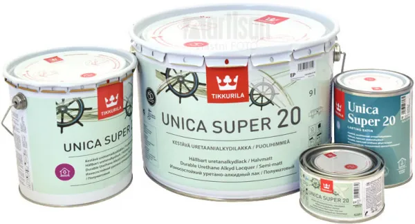 UNICA SUPER 20 - Odolný alkyd-uretánový lak bezfarebný polomatný 0,9 L