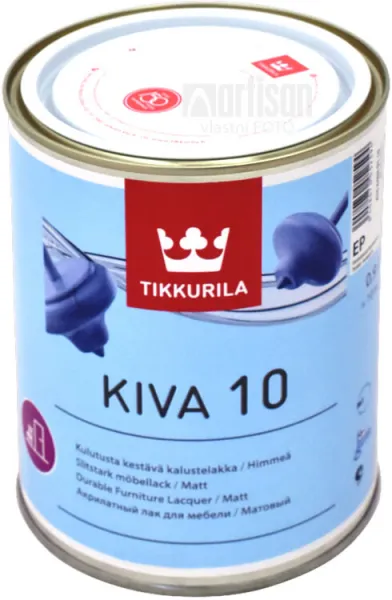 KIVA 10 - Nežltnúci nábytkový lak do interiéru bezfarebný matný 0,9 L