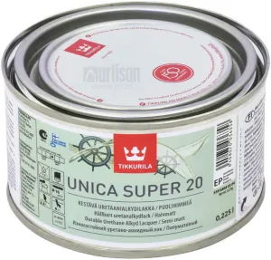UNICA SUPER 20 - Odolný alkyd-uretánový lak bezfarebný polomatný 0,225 L