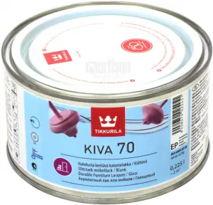 KIVA 70 - Nežltnúci lak na drevený nábytok v interiéri bezfarebný lesklý 0,225 L