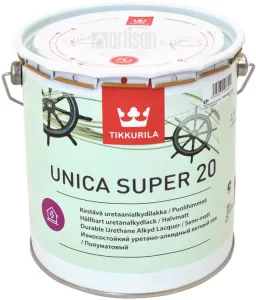 UNICA SUPER 20 - Odolný alkyd-uretánový lak bezfarebný polomatný 2,7 L