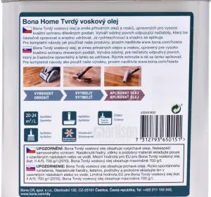BONA Home Tvrdý voskový olej 2.5 l Bezfarebný matný