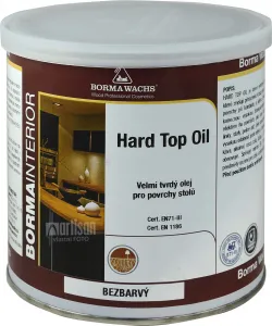 BORMA Hard Top Oil - tvrdý olej na dosky stolov 0.75 l Bezfarebný
