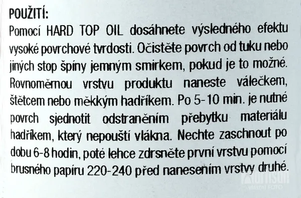 BORMA Hard Top Oil - tvrdý olej na dosky stolov 0.75 l Bezfarebný