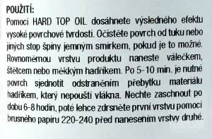 BORMA Hard Top Oil - tvrdý olej na dosky stolov 0.75 l Bezfarebný