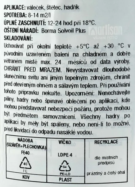BORMA Hard Top Oil - tvrdý olej na dosky stolov 0.75 l Bezfarebný