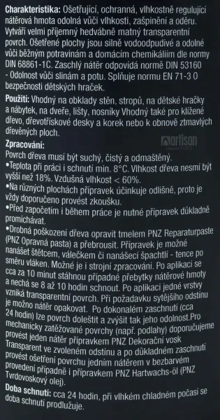 PNZ Dekoračný vosk Transparent 2.5 l Buk