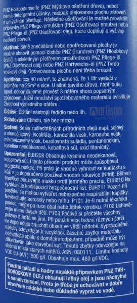 PNZ Tvrdovoskový olej farebný 2.5 l Terra