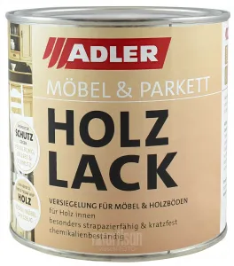 ADLER HOLZLACK - Univerzálny vodouriediteľný lak na nábytok a drevené parkety polomatný 0,75 L