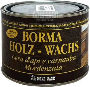 BORMA Holzwachs - krémový včelí vosk v paste 0.5 l Bezfarebný