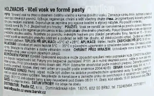 BORMA Holzwachs - krémový včelí vosk v paste 0.5 l Bezfarebný
