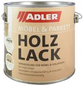 ADLER HOLZLACK - Univerzálny vodouriediteľný lak na nábytok a drevené parkety lesklý 2,5 L