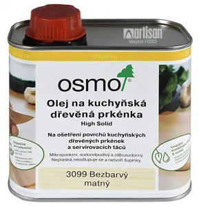 OSMO - Olej na kuchynské krájacie dosky 3099 - bezfarebný matný 0,5 l