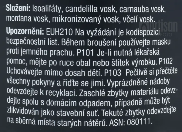 PNZ Vosk na drevený nábytok 0.5 l Bezfarebný