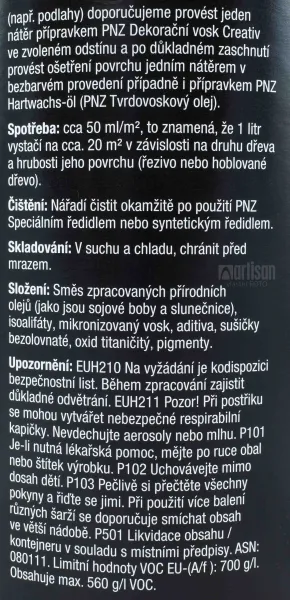 PNZ Dekoračný vosk Creativ 2.5 l Sneh
