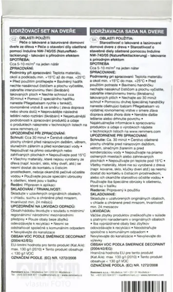 REMMERS PFLEGE-SET - Ošetrovacia sada na okná a dvere set na dvere