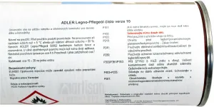 ADLER Legno Pflegeöl - údržbový prostriedok na olejované plochy 250 ml 50882