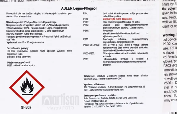 LEGNO-PFLEGESET - Sada na ošetrenie olejovaných povrchov