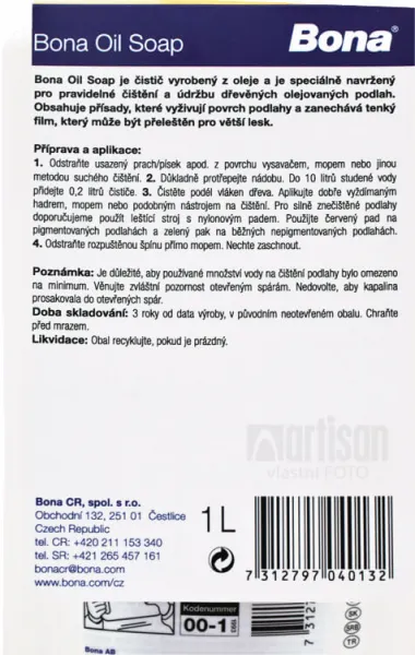 BONA Soap Oil - čistič na olejované podlahy 1 l