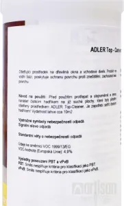 Adler Top Care - ošetrovací prostriedok na okná a dvere 250 ml