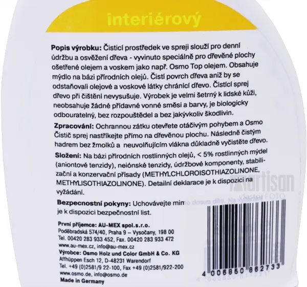 OSMO Čistič sprej 0.5 l Bezfarebný 8026