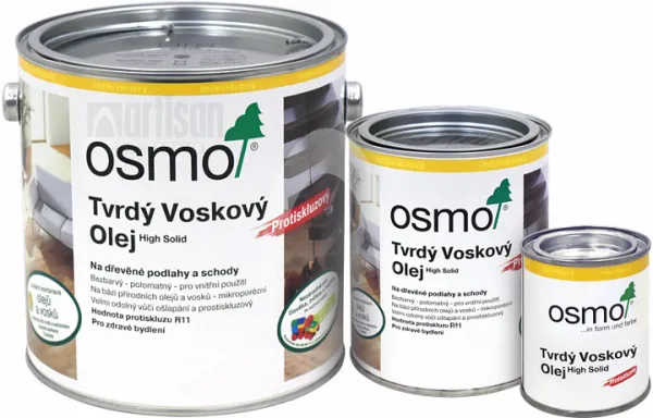 OSMO Vzorkovník Tvrdý voskový olej - originál, farebný, efekt, protišmykový - vejár