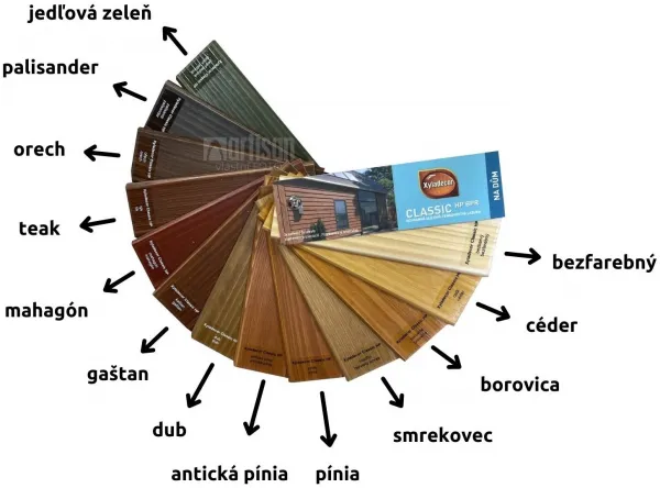 XYLADECOR Vzorkovník Classic HP BPR - vejár