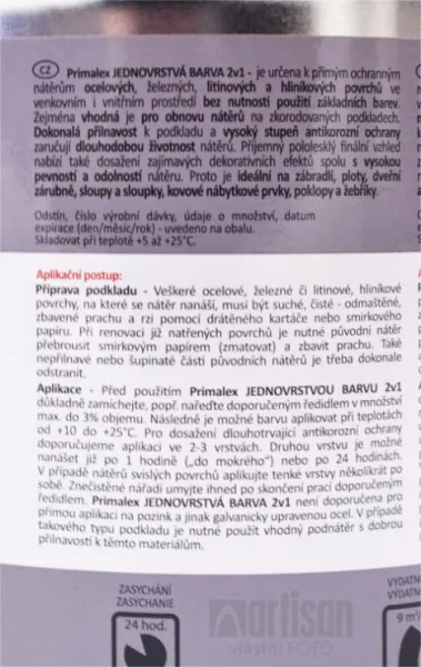 Primalex 2v1 - základná a vrchná farba v jednom 2,5 l modrá