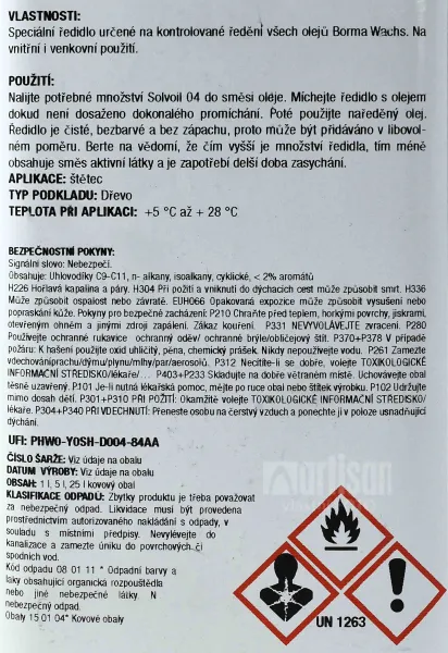 BORMA Solvoil 04 - riedidlo na oleje 1 l
