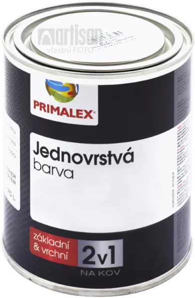 Primalex 2v1 - základná a vrchná farba v jednom 0,75 l strieborná