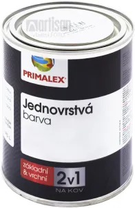 Primalex 2v1 - základná a vrchná farba v jednom 0,75 l strieborná
