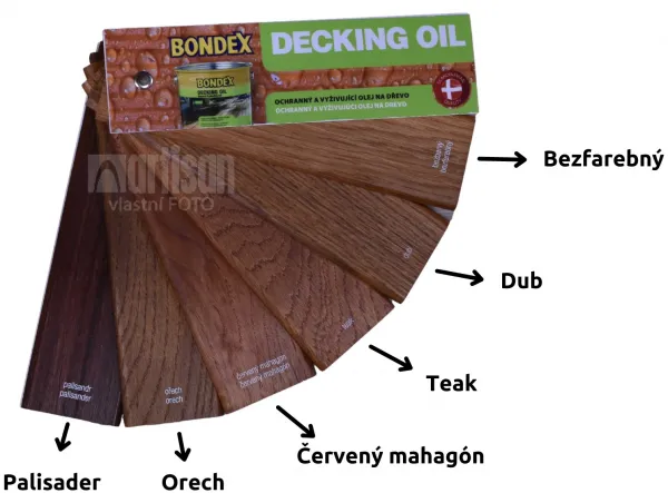 BONDEX Vzorkovník Decking Oil - vejár