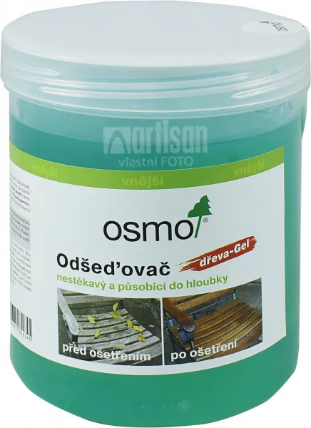 OSMO Odšeďovač dreva GEL - oživenie a čistenie zašednutého dreva bezfarebný 0,5 l