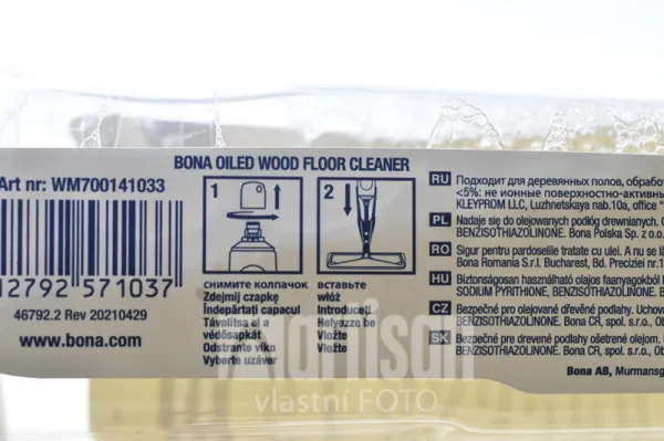 BONA Čistič na olejované podlahy - náhradná náplň do Premium Spray Mopu 0.85 l