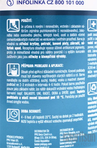 Farba Balakryl KOV 2V1 0840 č.hnedý 2,5kg