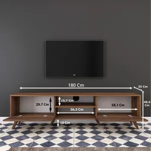 Televízna komoda, 180 x 48,6 x 35 cm, farba orech