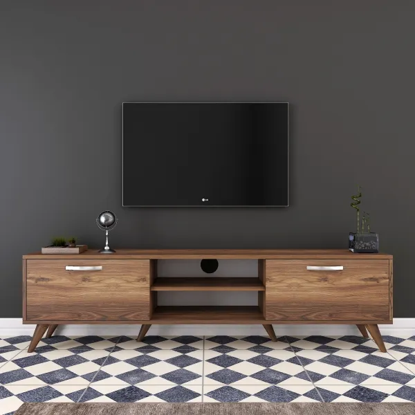 Televízna komoda, 180 x 48,6 x 35 cm, farba orech