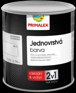 Primalex 2v1 - základná a vrchná farba v jednom 0,75 l sivá
