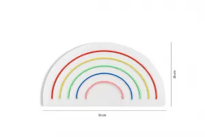 Dekoratívne LED osvetlenie, DUHA, 50 x 26 x 2 cm