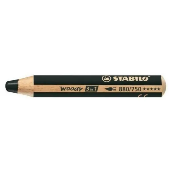 Pastelka STABILO woody 3 in 1 čierna