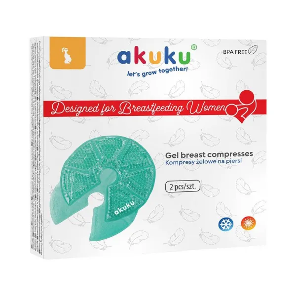 Gelové prsné obklady - vankúšiky Akuku 2 ks