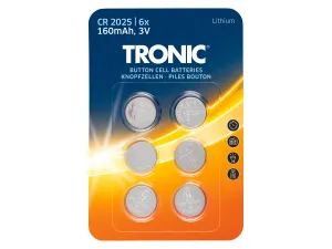 Tronic® Gombíkové batérie (lítiové Cr2025)