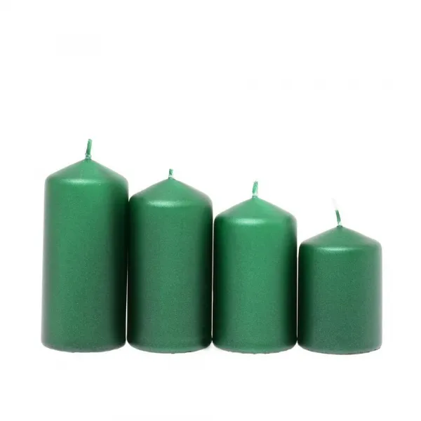 Adventné postupné sviečky zelené 4ks 1balenie