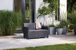 Allibert CLAIRE 2 SEATERS SOFA - grafit