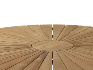 Mexico stôl ø140 cm s teakovou doskou