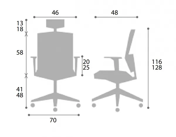Ergonomická kancelárska stolička NERIN s pohyblivou opierkou