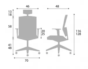 Ergonomická kancelárska stolička NERIN s pohyblivou opierkou